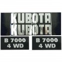Kubota B7000 4WD Stickers