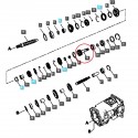 Wałek z podwójną zębatką 42T, 26T, 22T skrzyni / TRG281 / LS Tractor 40031603 | Traktor.com.pl