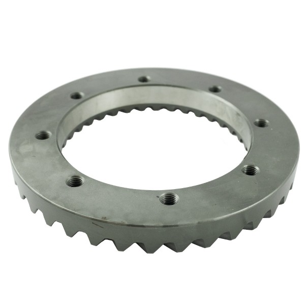 Plate wheel 37T + roller 6T attacking the front axle of the LS G400