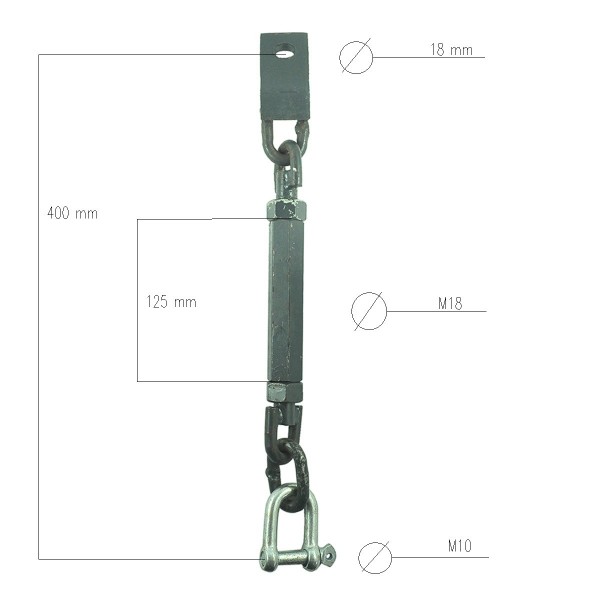 Armstabilisator, Dreipunktaufhängung, Kubota M6040, 3A275-91100, 5-08-120-07