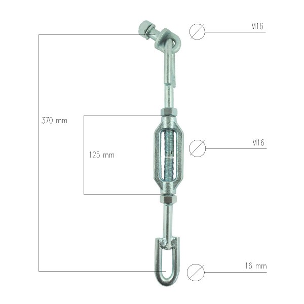 Stabilizator ramion TUZ , W9501-65052, Kubota L2808, Kubota L3408, 5-08-120-04