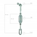 Linkage arm stabilizer, W9501-65052, Kubota L2808, Kubota L3408, 5-08-120-04