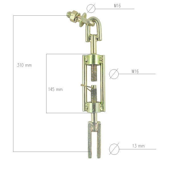 Stabilisateur de bras de liaison trois points / Cat I / 310-390 mm / Yanmar EF352T / 198283-74100 / 5-08-120-17