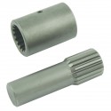 Arbre 16T/Ø19 mm / connecteur d'arbre 16T/45 mm / Kubota L02 / 5-15-232-01