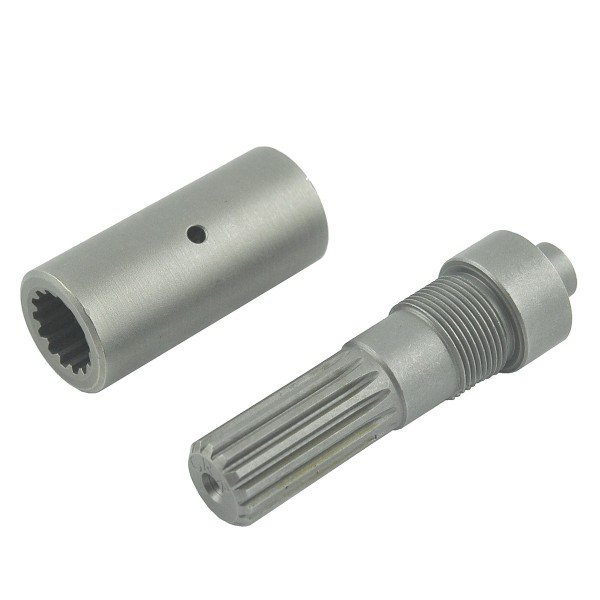 Eje 14T/Ø13/28 mm / M24 x 1,5 / conector de eje 14T/65 mm / Kubota L3408/L4508 / 5-15-232-21