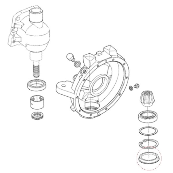 Vorderachs-Reduzierdeckel / Ø85 mm / Kubota L5030 / M5000 / M5400 / M5700 / M6040 / M7040 / M8200 / 5-17-112-05
