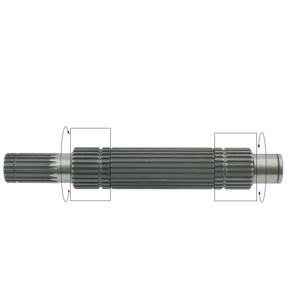 Eje 18T/26T / 227 mm / Kubota L01/L1501/L2201 / 37150-2161-3 / 5-18-111-02