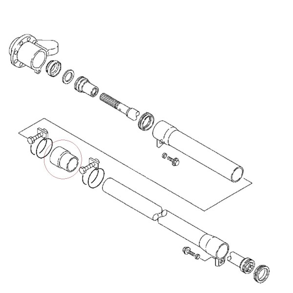 Gummiwellenabdeckung, 1A7781-14650, 5-21-116-13, Yanmar EF453T, Yanmar EF494T, Cub Cadet EX450