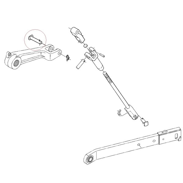 Pasador de varillaje, CAT I, 18 mm, Pasador de varillaje superior, 32530-37693, 5-25-102-26, Kubota L4150, Kubota M5000, Kubota