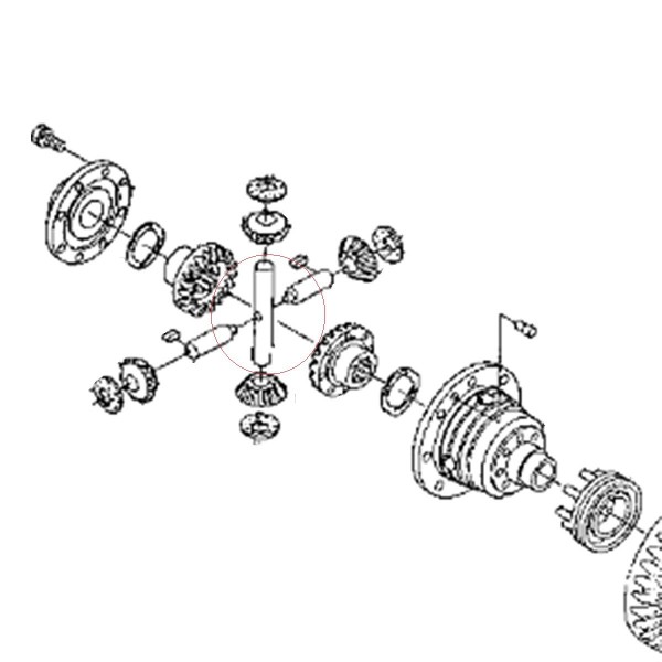 Hřídel, 35430-26340, diferenciál, Kubota L2000, Kubota L2050, Kubota L2250, Kubota R310, 5-25-125-01, Kubota M6040