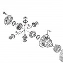 Eje, 35430-26340, diferencial, Kubota L2000, Kubota L2050, Kubota L2250, Kubota R310, 5-25-125-01, Kubota M6040