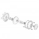 Bride de moyeu de roue avant, bride de pignon de transmission avant, TC402-13550, 6-01-107-02, entretoise, Kubota GL23,