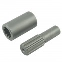 Hriadeľ 10T/Ø16 mm / hriadeľový konektor 50 mm / 4WD / Iseki TL / 9-14-105-01