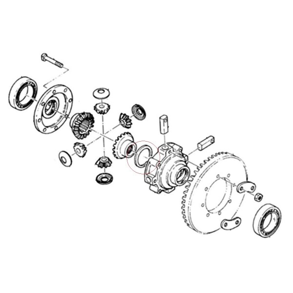 Rondelle en cuivre, 1656-304-003-00, 9-26-107-02, Iseki TS2510,