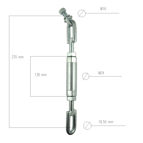 Dreipunktgestänge-Stabilisator, W9501-65052, Kubota L2808, Kubota L3408, 5-08-120-09