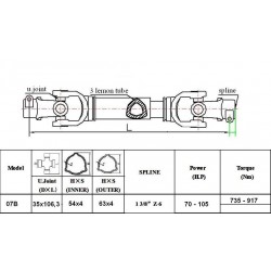 Eje de toma de fuerza 07B - 120cm
