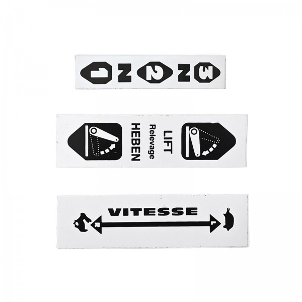 Autocollants 25*90mm (3 graphiques)