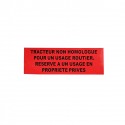 Red stickers 75*25mm