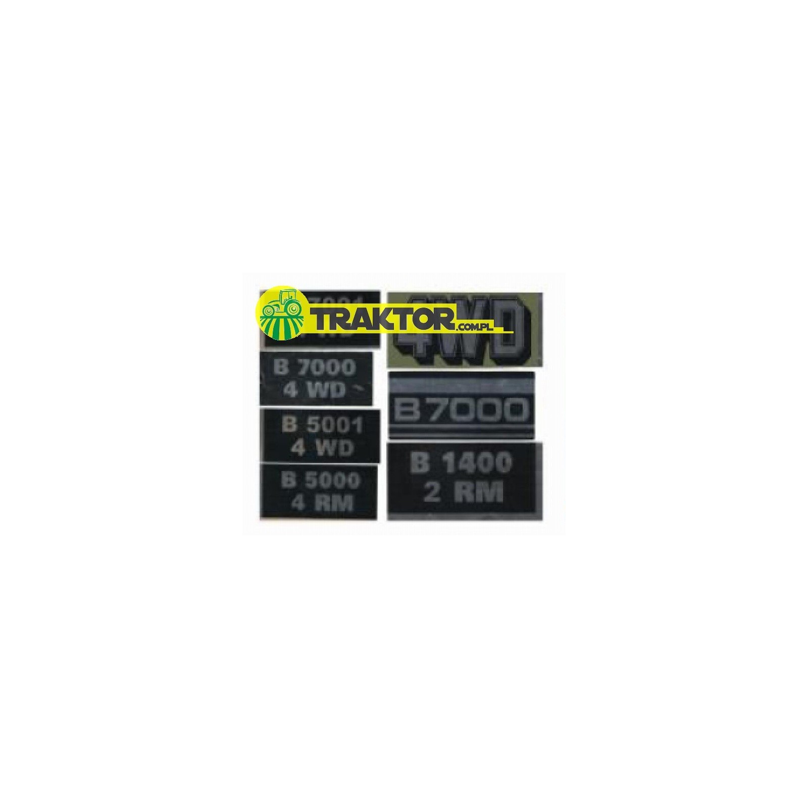 Pegatinas KUBOTA B7000,B7001,B5000,B5001,B6001,4WD (7 modelos)