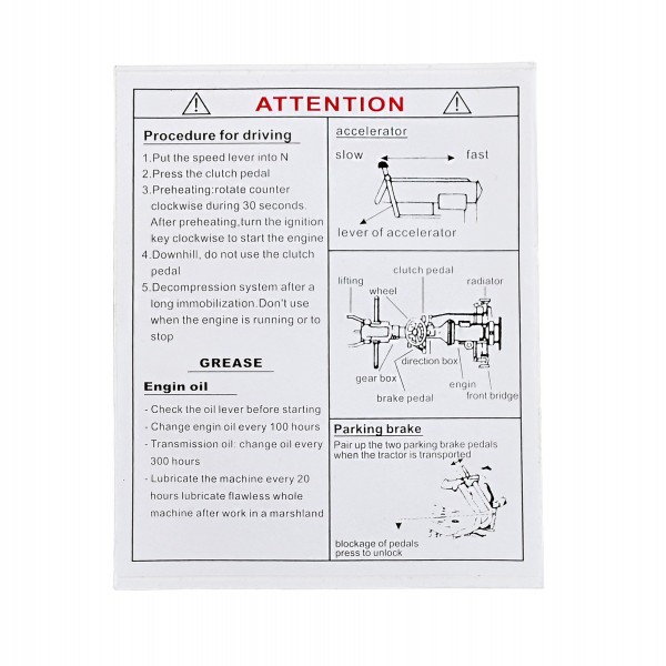 Warning stickers 148*125mm