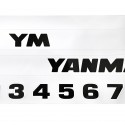 Veľké nálepky YANMAR, 680*180 mm