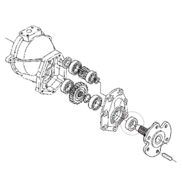 Achsdichtung 63733-17150 35 x 52 / 64 x 12 mm 63733-17151 Kubota Β1200 B1500 B6000 B7000 B7001 XB-1 AE2074E AE8336E 38010