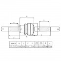 Embout de tige / Kubota L4508 / 158 mm / 6-23-134-02
