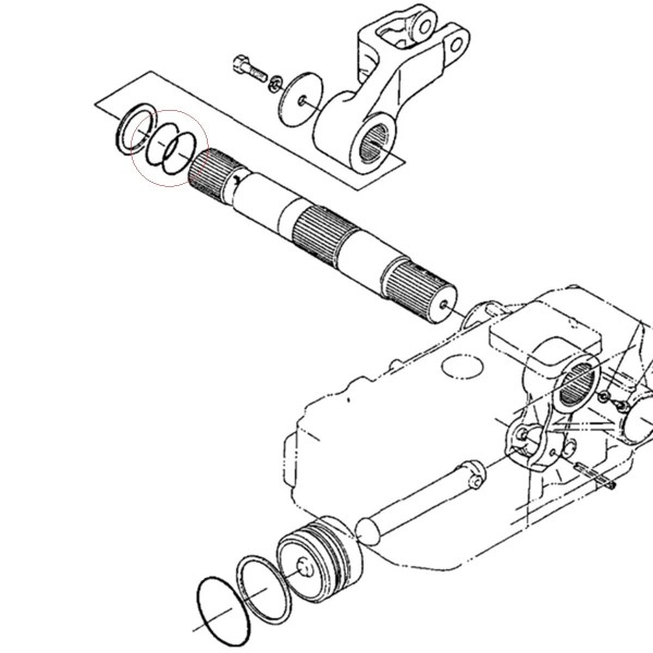 Joint torique, arbre de levage à trois points, 04816-50550, Kubota M5000, Kubota M7950, 3,10 x 49,20, 3,10x49,20, 5-27-100-30