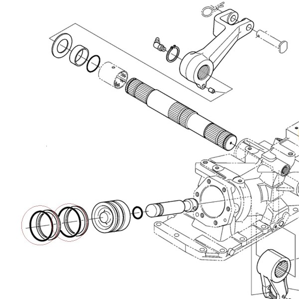 Joint torique du piston de levage hydraulique à trois points, 3A111-09830, 5-27-101-78, Kubota L4508, Kubota M5000, Kubota M6040