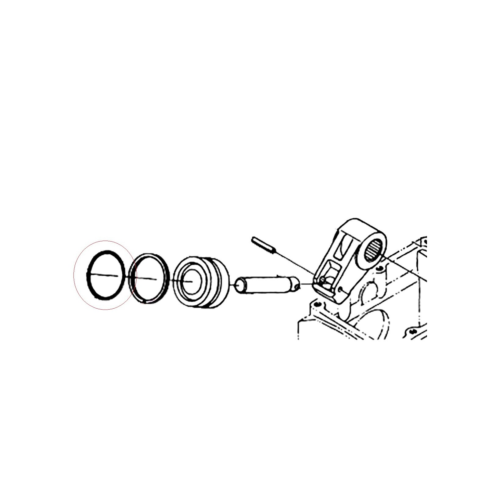 O-Ring, gasket, sealant, 04811-00600, 5-27-101-76, 5.70 x 59.20, 5.70x59.20 mm, Kubota M9000