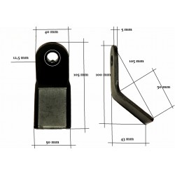 Flail, Y-type knife, hammer knife, flail hammer for EF / EFG / AG-L / 12 mm flail mower, 200 g