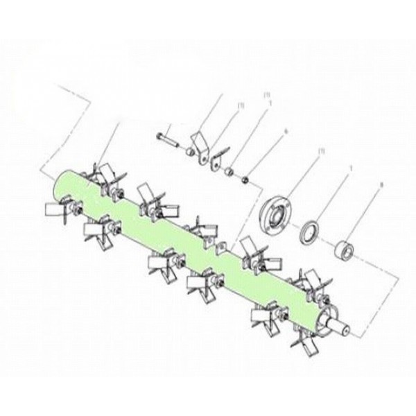 Os hriadeľa nožov EF165