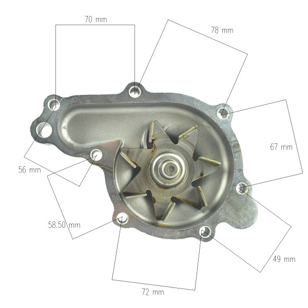 Wasserpumpe, 1G772-13122, Kubota V3307, M6040, M7040, V3307