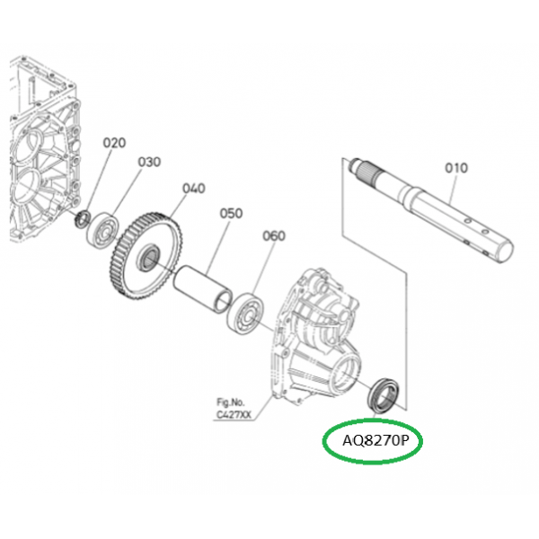 Uszczelniacz 50 x 68 x 7/19 mm tylnego mostu Kubota, AQ8270P | Traktor.com.pl