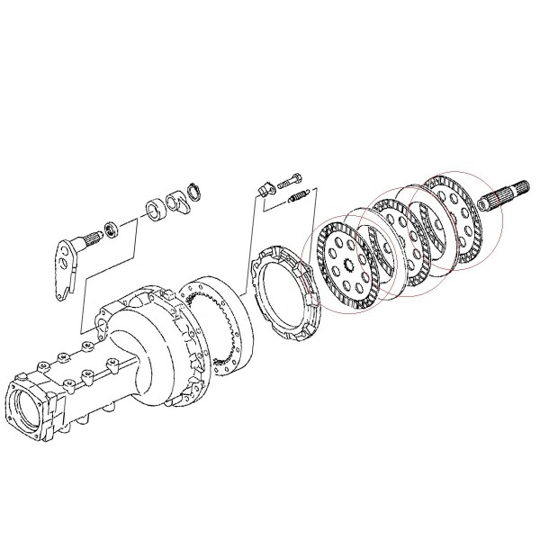 Tarcza hamulca / 12T / Ø226 mm / Yanmar EF453T / Cub Cadet EX450 / 198240-36351 / 6-12-100-04 | Traktor.com.pl