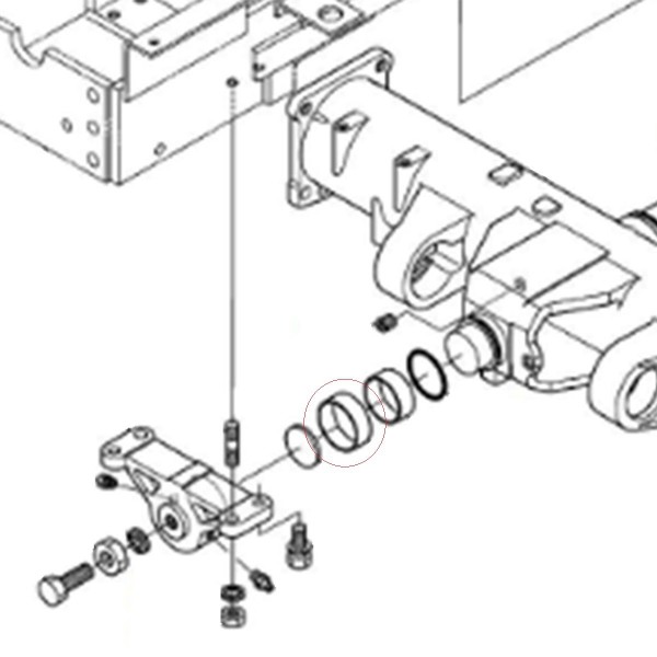 Manchon coulissant / 55 x 60 x 20 mm / Kubota L3408/L3608/L4508/L4708 / TC222-13670 / 6-14-104-02