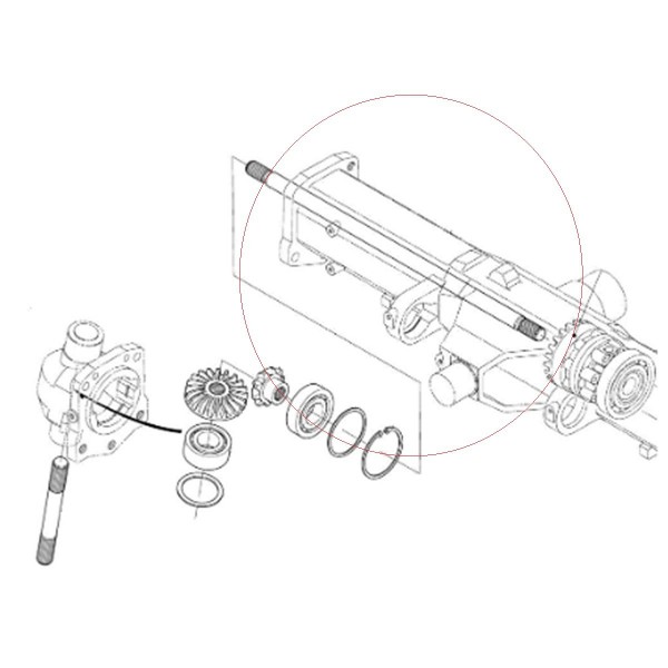 Arbre de transmission de l'essieu avant, 24T x 24T, 415 mm, 3A021-43210, 5-18-114-19, Kubota M4700, Kubota M5000, Kubota M5400,