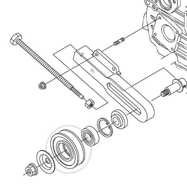 Riemenscheibe / 15 x 70,25 x 18,50 mm / Kubota M7040 / 70SRV23 / 1G772-74320