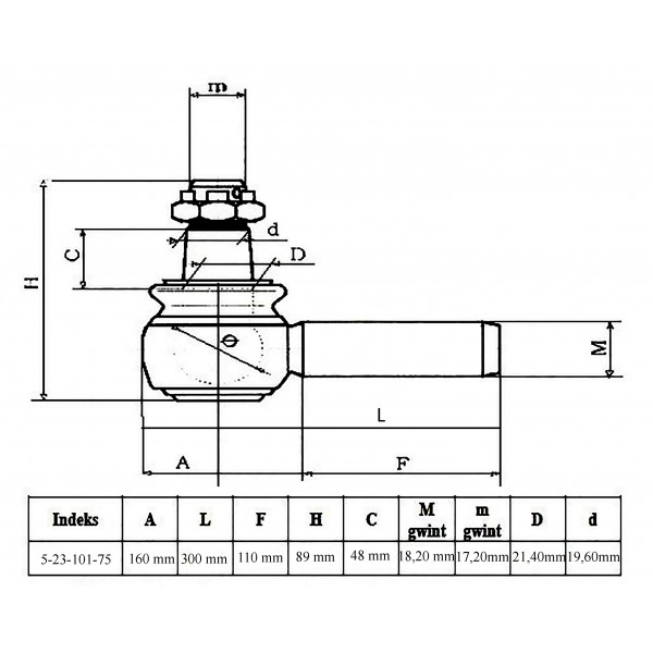 Kit d'embout de biellette de direction Kubota M5000