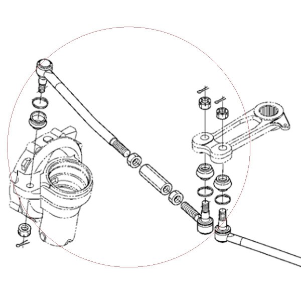 Drążek kierowniczy / 540 mm / Kubota L3408