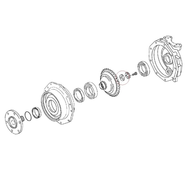 Lavadora de rueda delantera 1A7780-14180, 5-26-210-35, Yanmar EF453T, 5-26-210-35