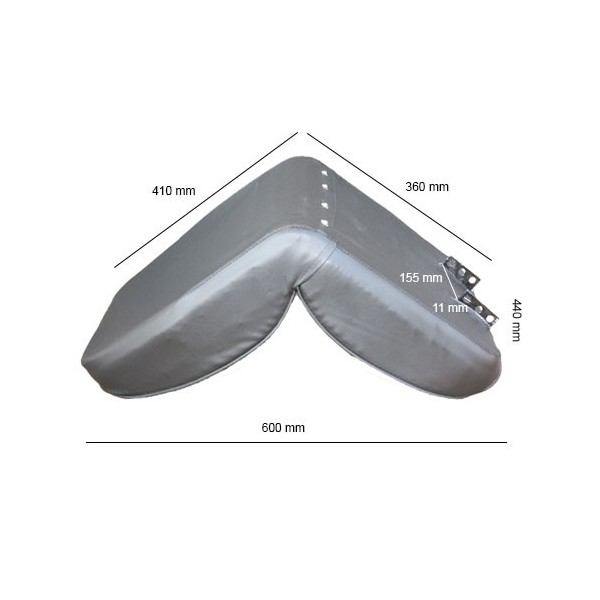Seat L4508, 72 x 50 cms.