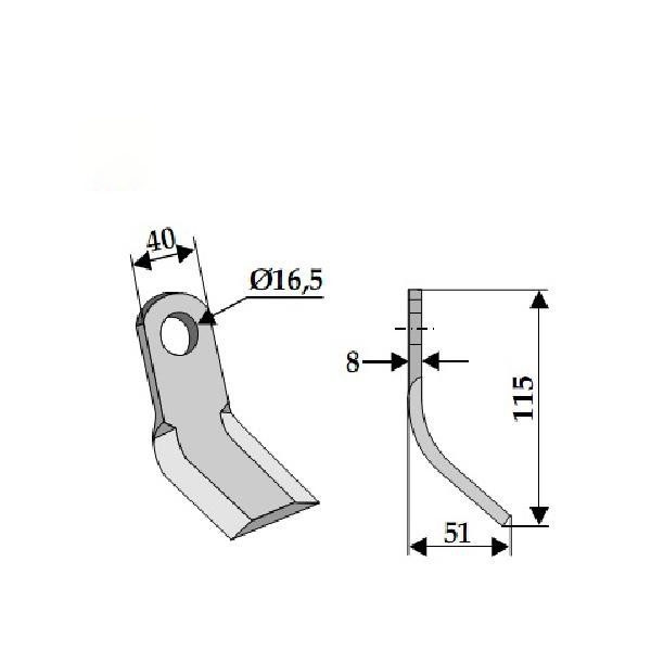 Blades for EFGC, EFGCH, GEO, Kellfri, Stark flail mowers