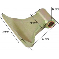 Bijak, nóż młotkowy, młotek bijakowy TYP 2 do kosiarki bijakowej EFG / 12 mm, 410 g