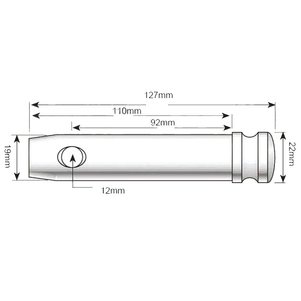 Broche T831513M1, 832594M3, CAT1, CAT 1, 3872,5005,900075,164565, 19 x 92 mm
