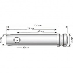 Pasador 22x131 mm cat.2