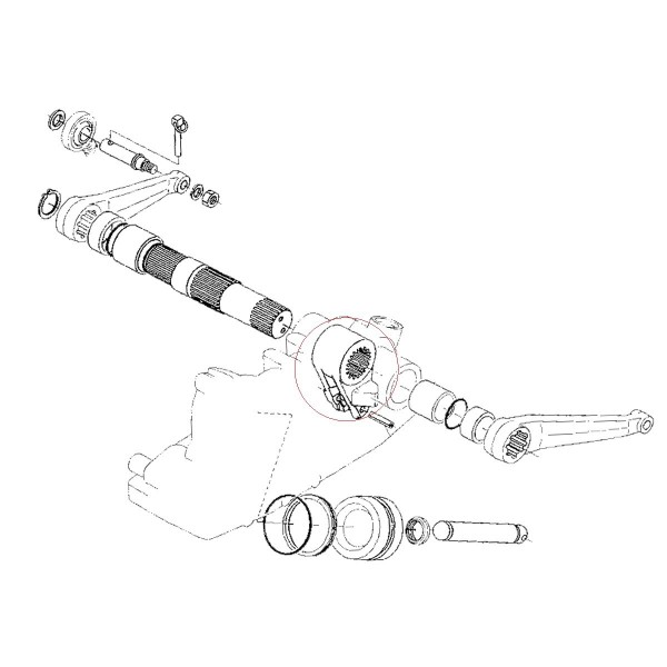 3-point linkage middle arm, 31321-37445, 5-01-107-05, Kubota L245, Kubota L2600, Kubota L2808, Kubota L3000, Kubota L3200, Kubot