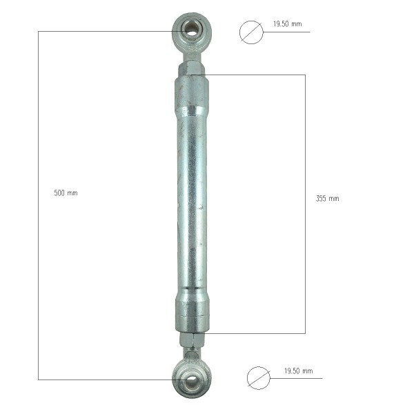 Śruba rzymska, Kat I, M24, 500-710 mm, centralka, ramię środkowe