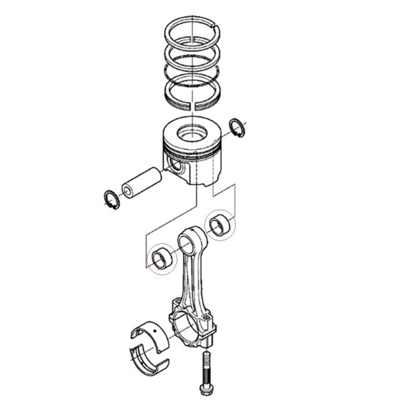Connecting rod bearing 1G772-21980 Connecting rod bushing 28 x 31 x 14 mm Kubota V3307 Kubota M7040 6-14-101-05