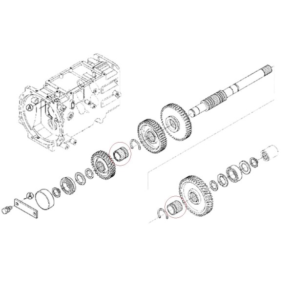 TC220-21750 Manguito de brida 26T 25 x 34,50 x 33 mm Kubota L2501 L2800 L3200 L3400 L3408 L3800 5-15-280-01